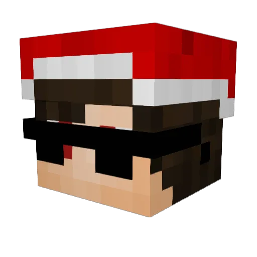 Milkacamel Minecraft avatar head, 3D render