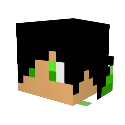 Milkaselnuss Minecraft avatar head, 3D render