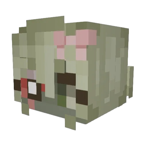 Milkbatt Minecraft avatar head, 3D render