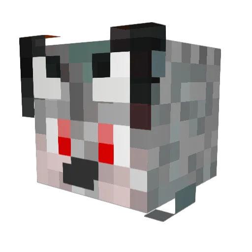 Milkcandy74 Minecraft avatar head, 3D render