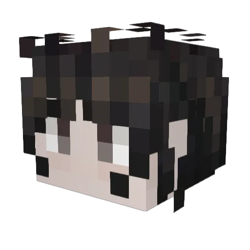 Milkcloud Minecraft avatar head, 3D render