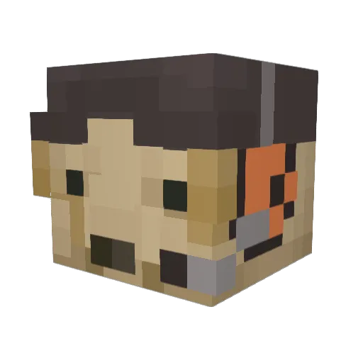 Milkcutii Minecraft avatar head, 3D render