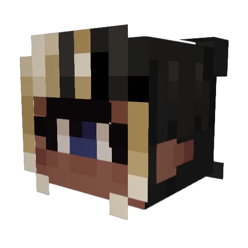 Milkdudd_ Minecraft avatar head, 3D render
