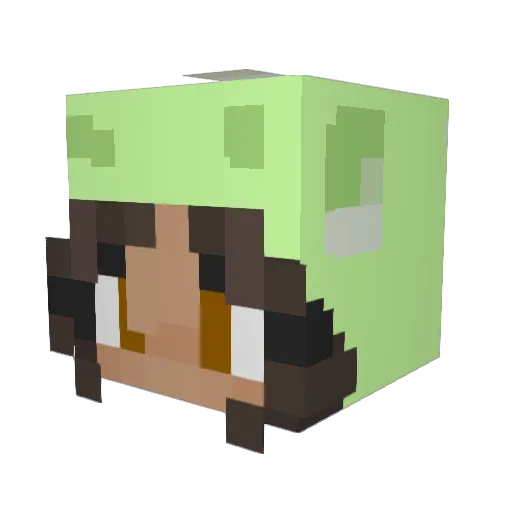 MilkeWay Minecraft avatar head, 3D render
