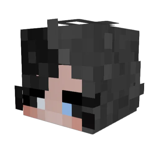 Milkers_ Minecraft avatar head, 3D render