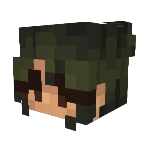 MilkiCoconut Minecraft avatar head, 3D render