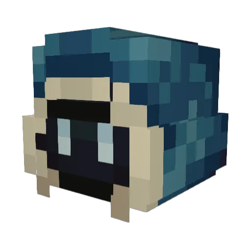 Milkion Minecraft avatar head, 3D render