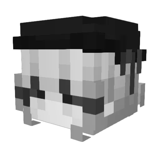 Milkis_99 Minecraft avatar head, 3D render