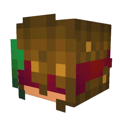 MilkkyBee Minecraft avatar head, 3D render