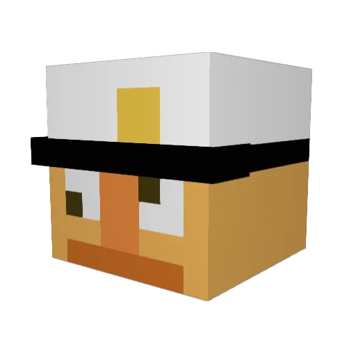Milkman855 Minecraft avatar head, 3D render