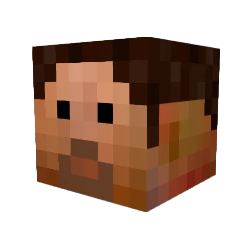 MilkmanOfFury Minecraft avatar head, 3D render