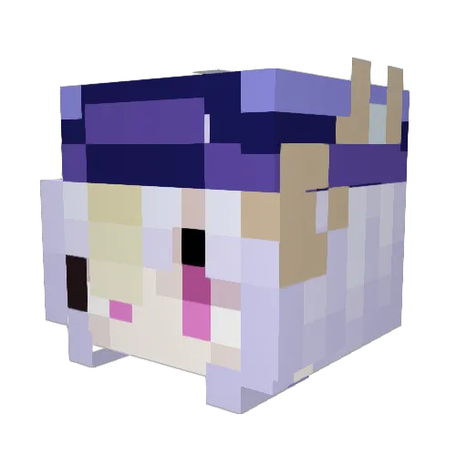 Milkmusty Minecraft avatar head, 3D render