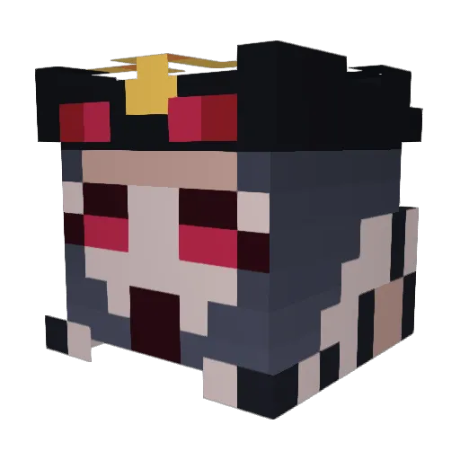 Milkoid Minecraft avatar head, 3D render