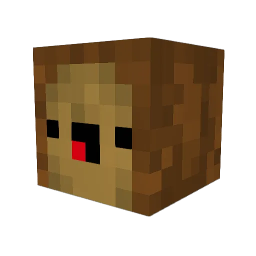 Milkoik Minecraft avatar head, 3D render