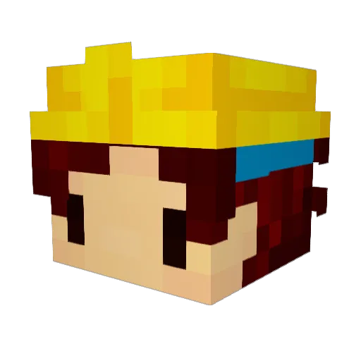 Milks3DS Minecraft avatar head, 3D render