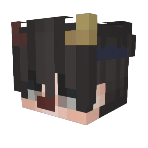 MilksopTheClown Minecraft avatar head, 3D render
