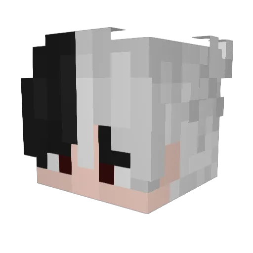 MilkteaUwU Minecraft avatar head, 3D render