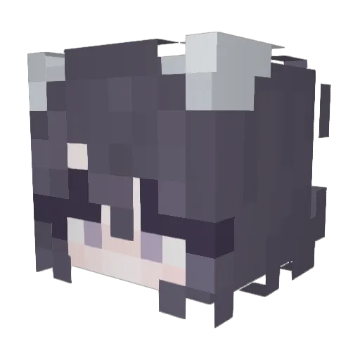 Milktear Minecraft avatar head, 3D render