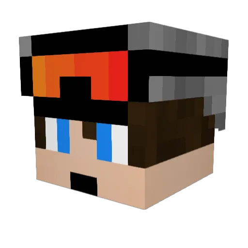 Milkur07 Minecraft avatar head, 3D render
