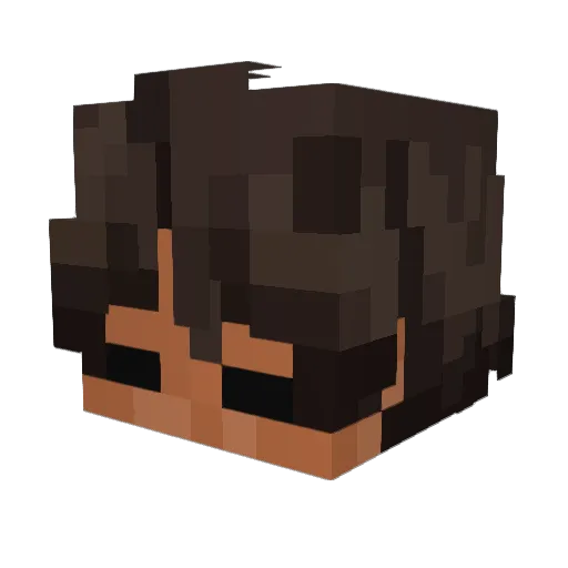 Milkwastaken Minecraft avatar head, 3D render