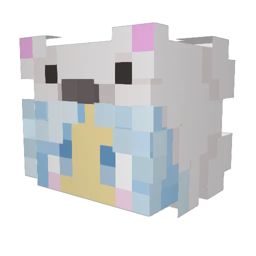 Milky27 Minecraft avatar head, 3D render