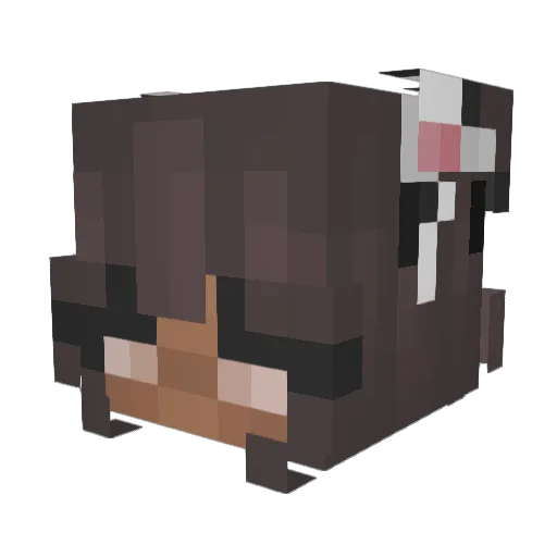 MilkyAss Minecraft avatar head, 3D render