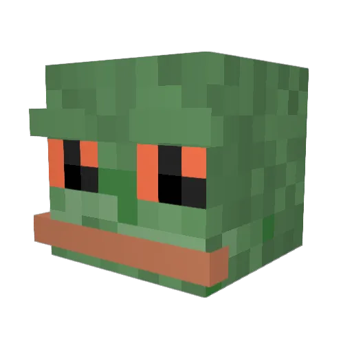 MilkyBongHa Minecraft avatar head, 3D render