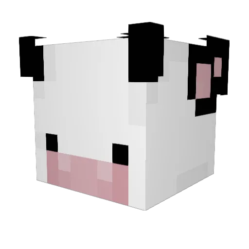 MilkyCrew Minecraft avatar head, 3D render