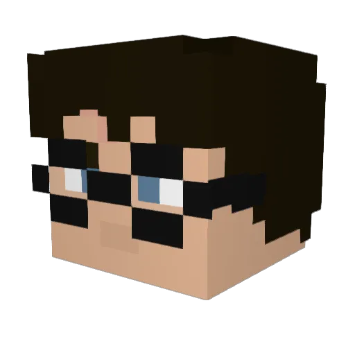 MilkyGamer8 Minecraft avatar head, 3D render