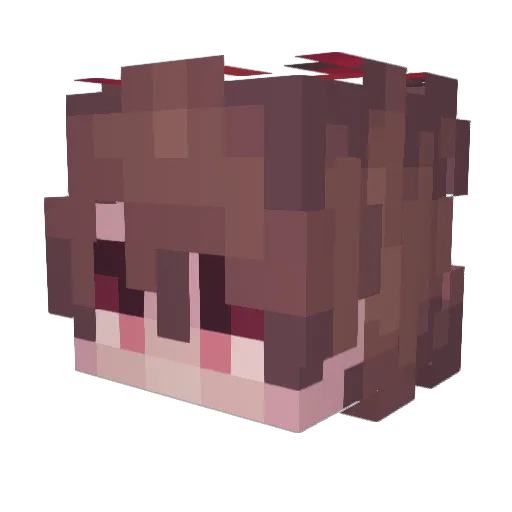 MilkyKubat Minecraft avatar head, 3D render