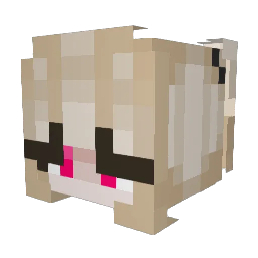 MilkyMeow220 Minecraft avatar head, 3D render