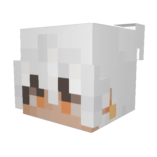 MilkyNymous Minecraft avatar head, 3D render