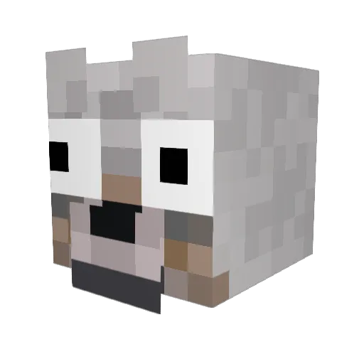 MilkyWere Minecraft avatar head, 3D render