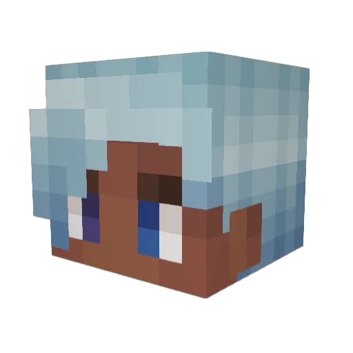 Milky_Mann Minecraft avatar head, 3D render