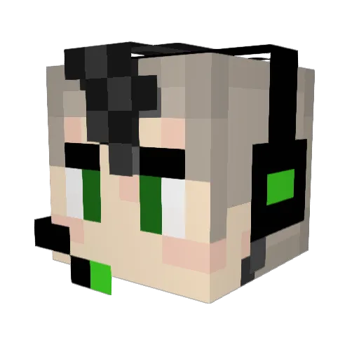Milky_Ouais Minecraft avatar head, 3D render
