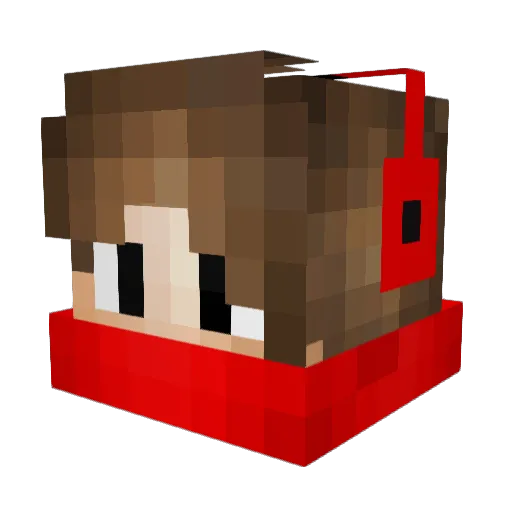 Milky_UK Minecraft avatar head, 3D render