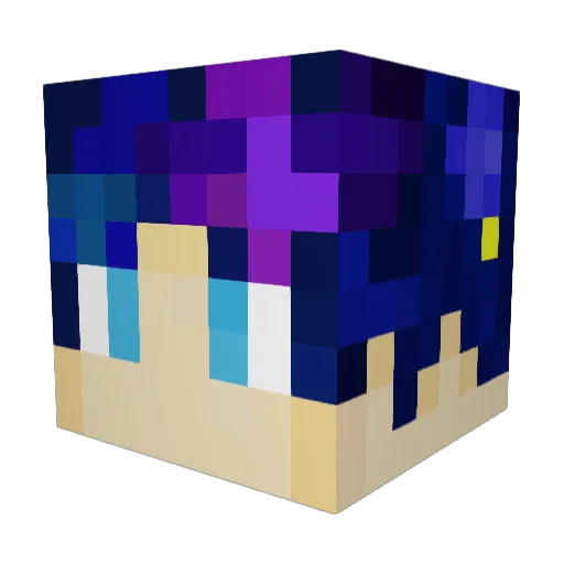 Milky_Way_TV Minecraft avatar head, 3D render