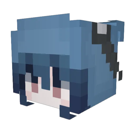 Milky_way07 Minecraft avatar head, 3D render