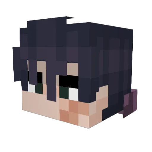 Milkylicious Minecraft avatar head, 3D render