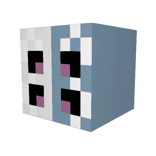 Milkywayyys Minecraft avatar head, 3D render