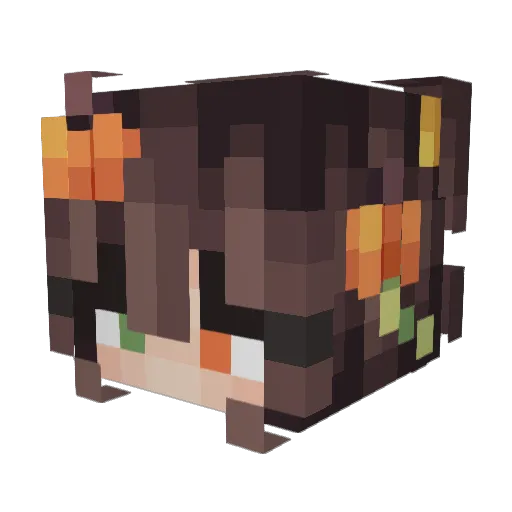 Mill1ck Minecraft avatar head, 3D render
