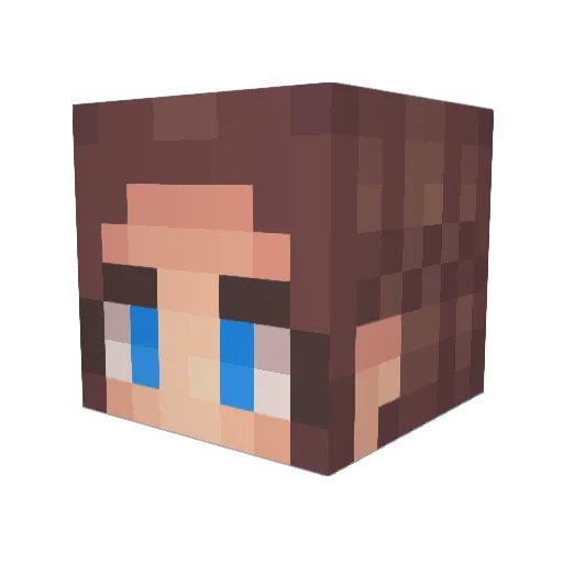 MillaAchri Minecraft avatar head, 3D render