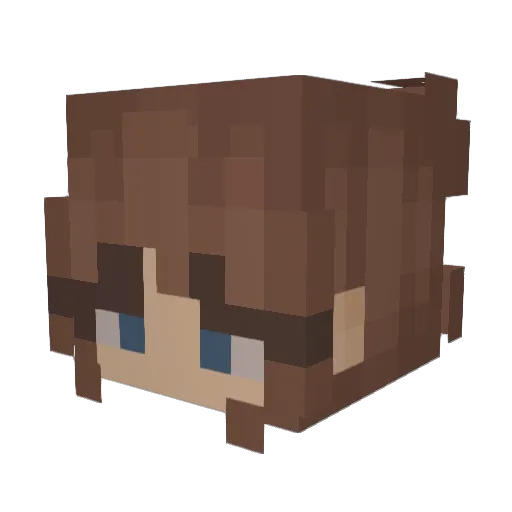 MillaArwen Minecraft avatar head, 3D render