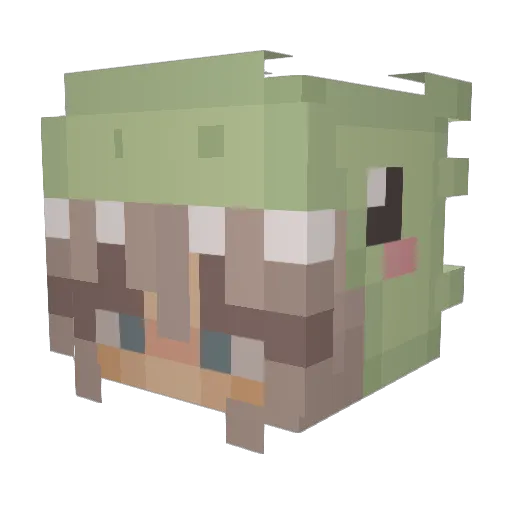 Milla_oioi Minecraft avatar head, 3D render