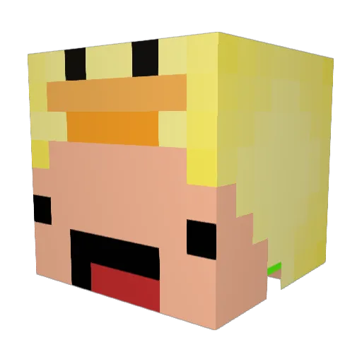 Milla_s Minecraft avatar head, 3D render