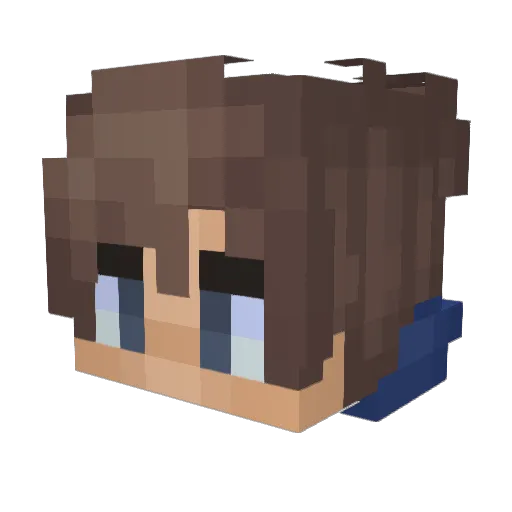 Milldil Minecraft avatar head, 3D render