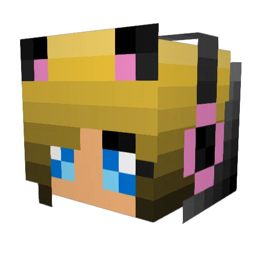 Mille11233 Minecraft avatar head, 3D render