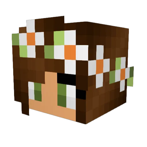 Mille2512 Minecraft avatar head, 3D render