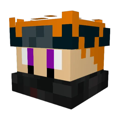MilleR749 Minecraft avatar head, 3D render