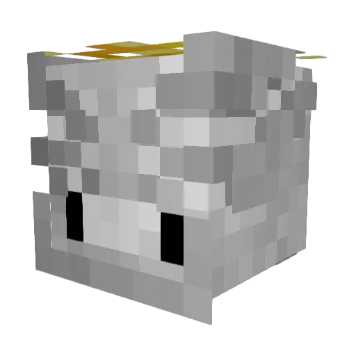 MilleRock Minecraft avatar head, 3D render